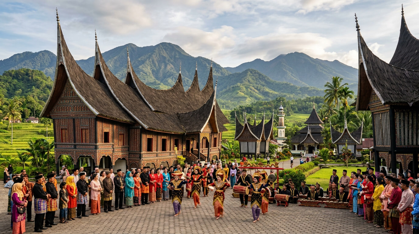 rumah gadang, budaya minangkabau, arsitektur tradisional, wisata sumatera barat, warisan budaya indonesia